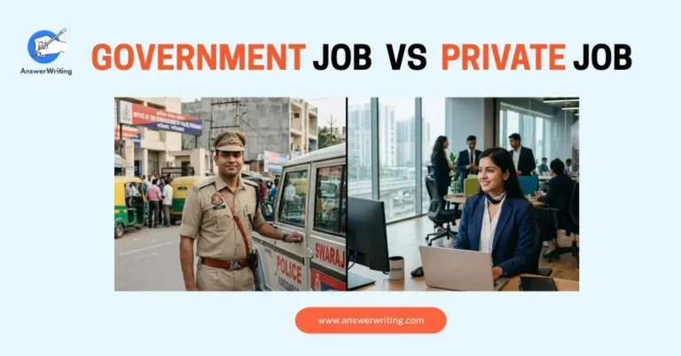 Government Job vs Private Job by AnswerWriting